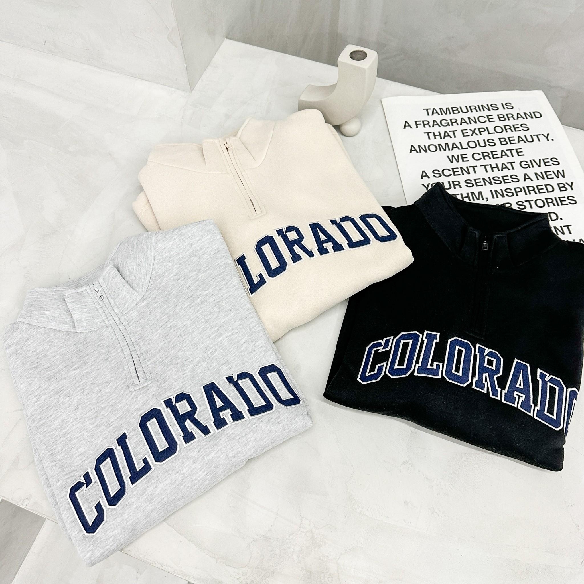 Concept 刺繡Colorado立領大學Tee 80480