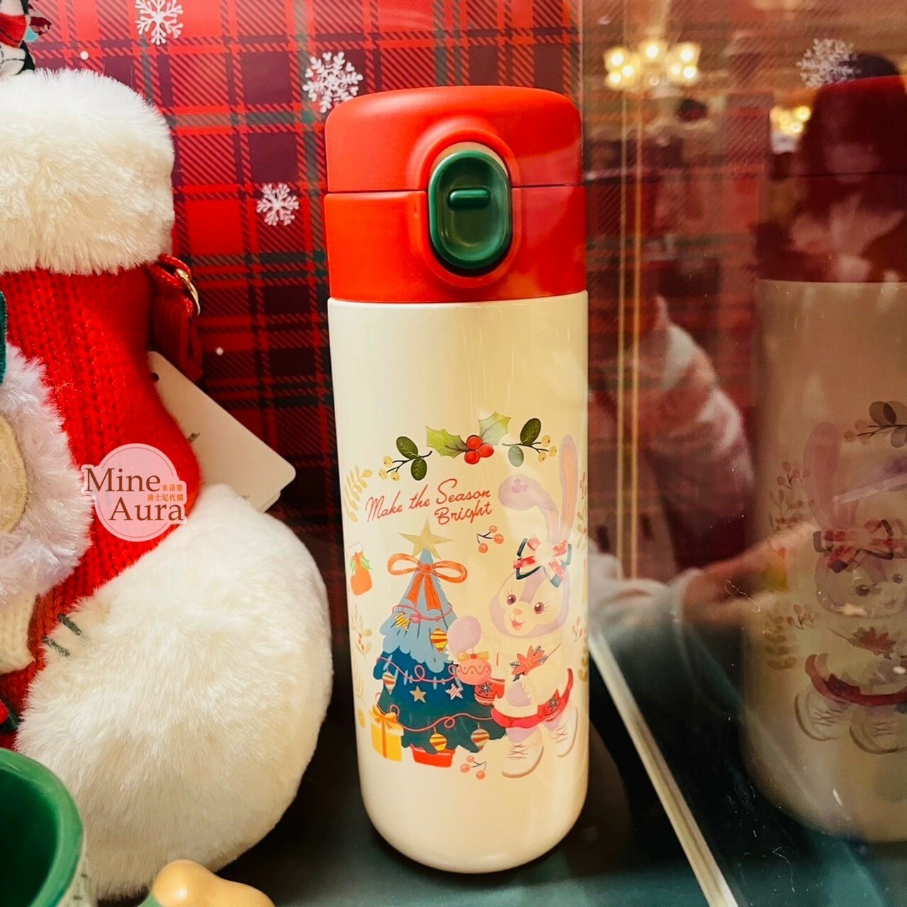 (限時特價) 2023冬日限定 史黛拉露 星黛露 StellaLou 保溫瓶 水杯 + 聖誕襪造型杯套 -上海迪士尼樂園