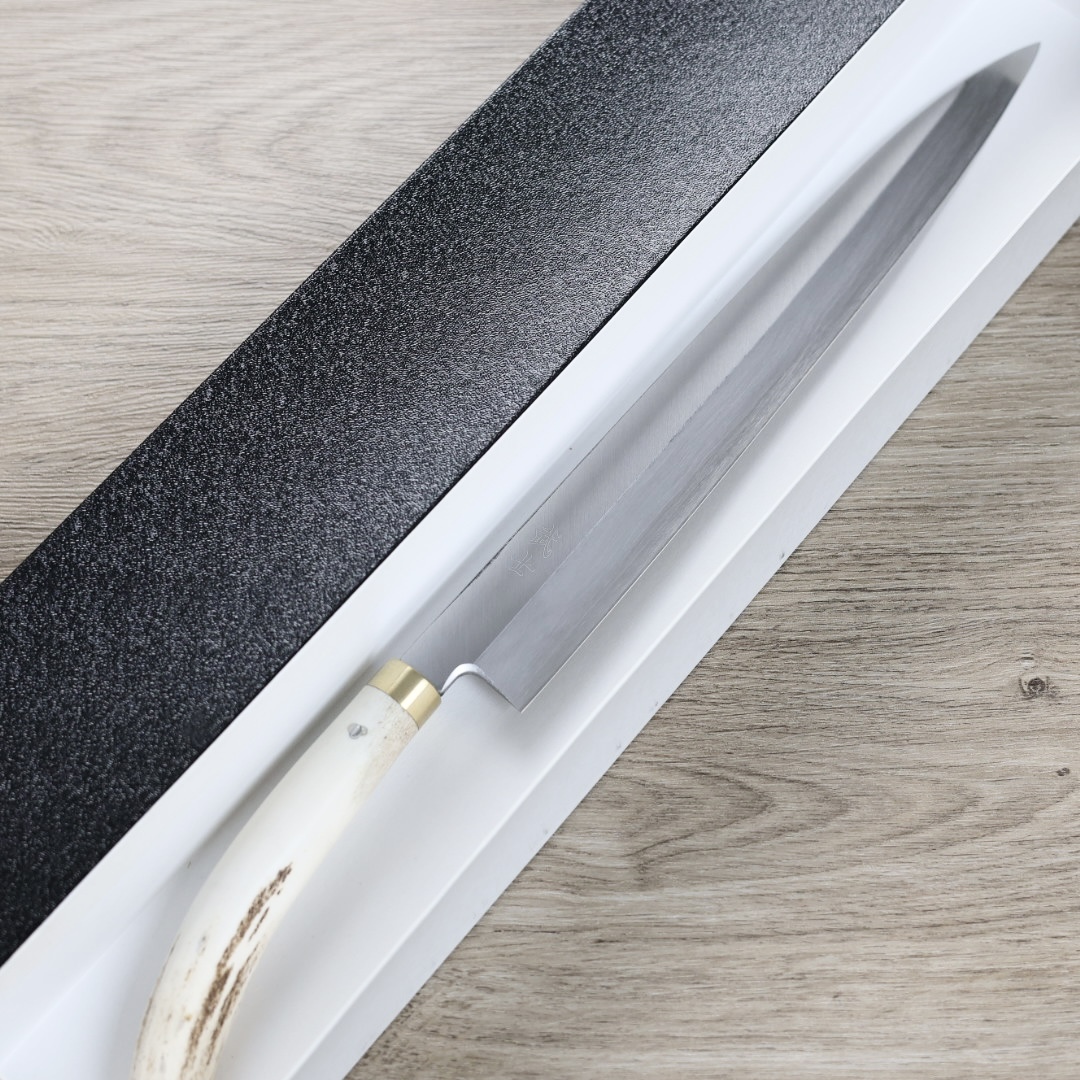 佐治武士 柳刃 300mm 銀三鋼 鹿角柄