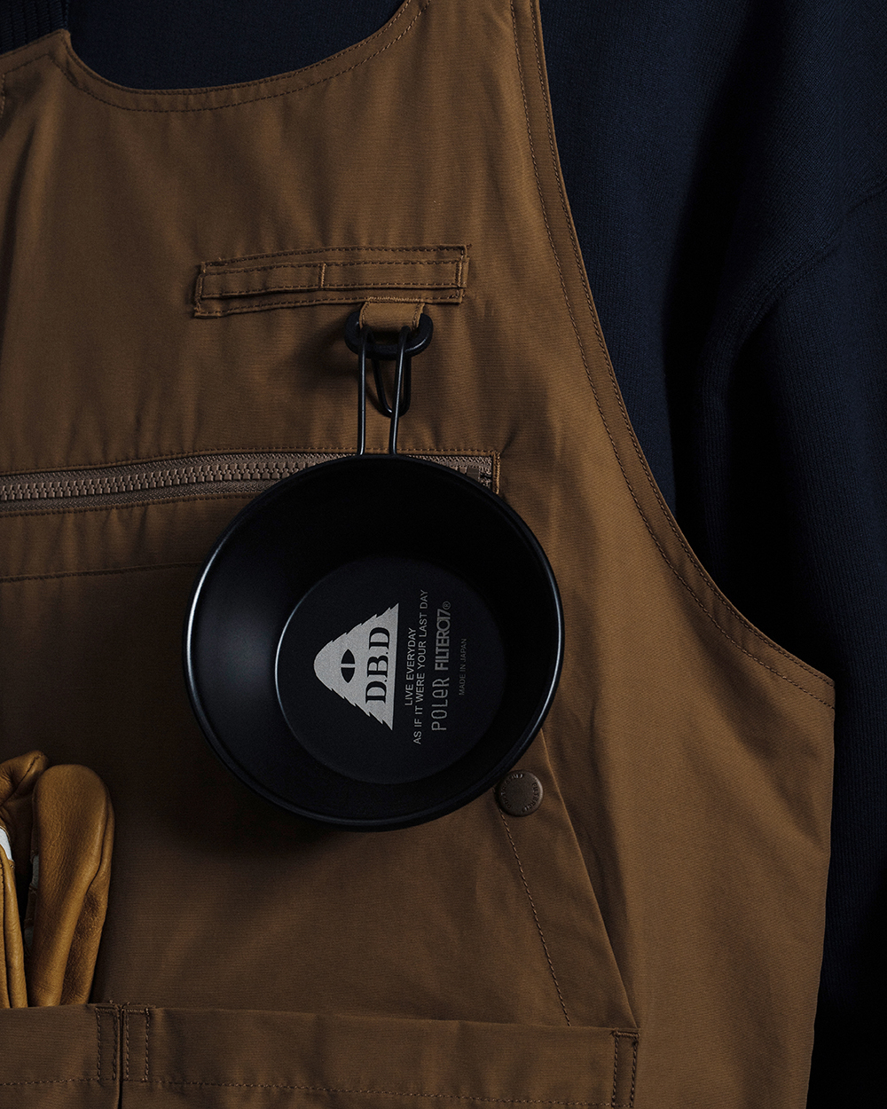 【現貨】Filter017® X POLeR® D.B.D Logo Sierra Cup 食用級硅膠黑化日製不鏽鋼提耳碗