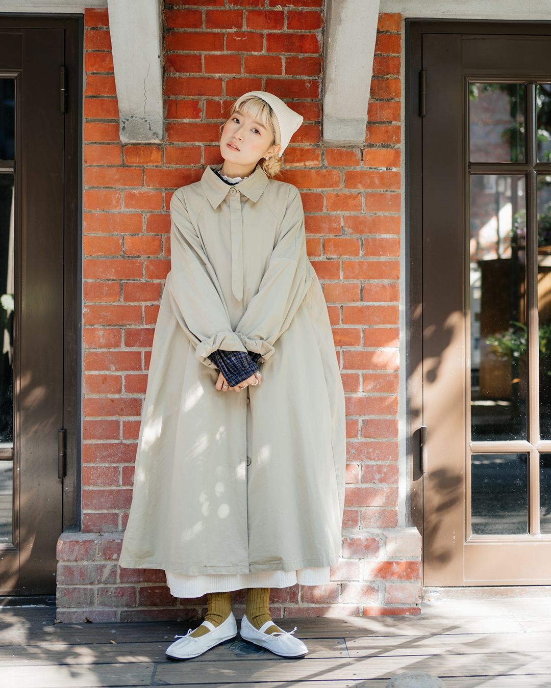 棉質開胸長版外襯外套