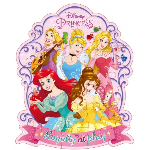 迪士尼公主 造型拼圖盒鐵盒裝