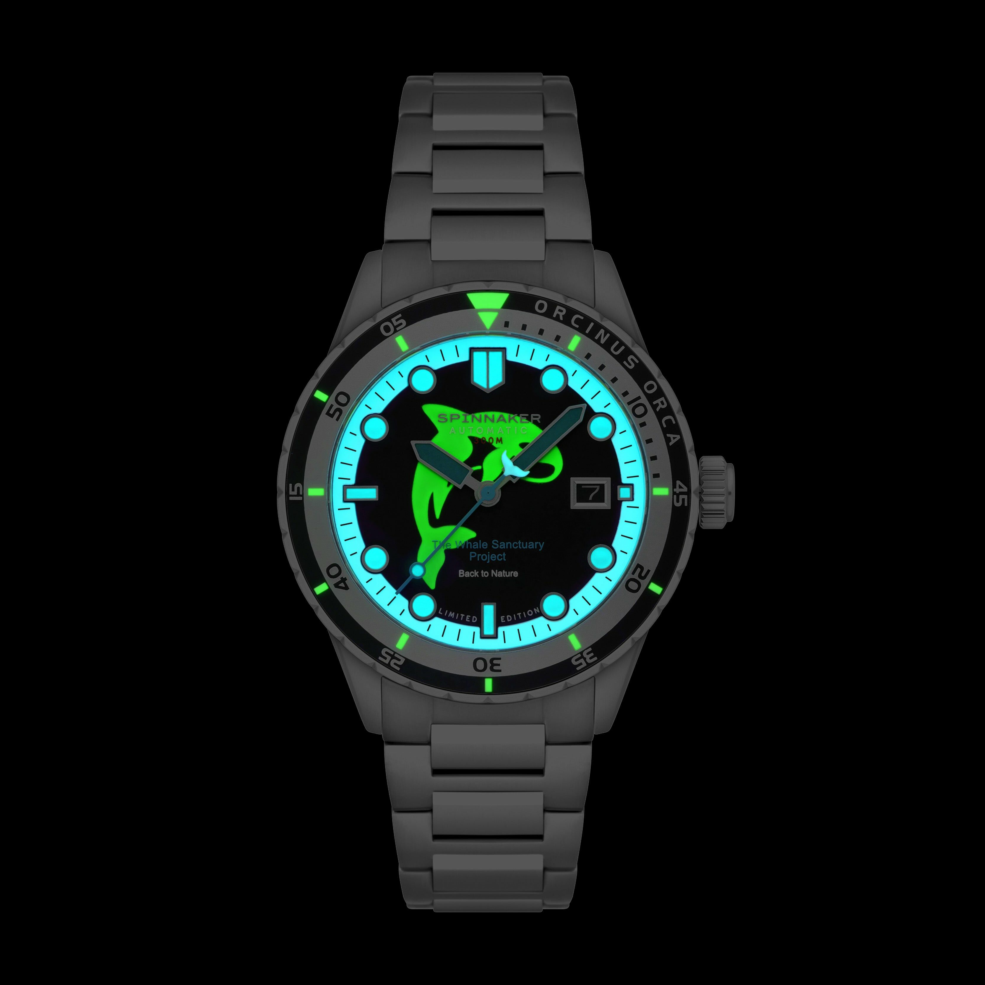 Spinnaker Hass Automatic Whale Sanctuary Project Limited Edition Orca Black SP-5128-22
