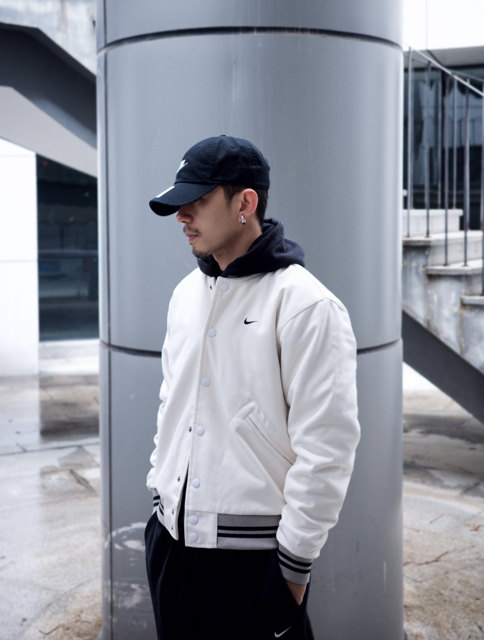 Nike AS M NK AU VNIKE AS M NK AU VARSITY JKT BLACK/WHIT