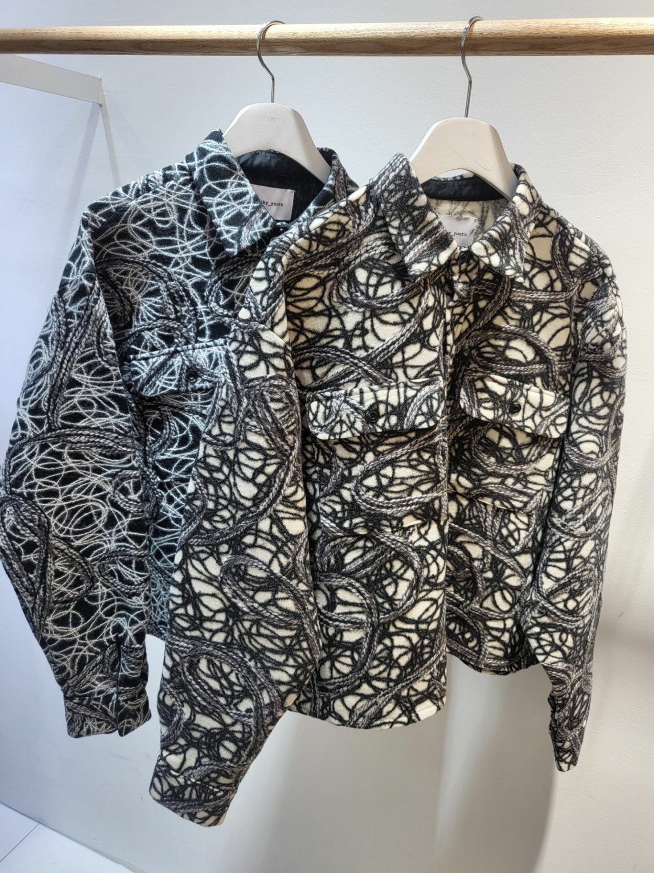 亂紋短身長袖恤衫 Crunky_youth-019JK