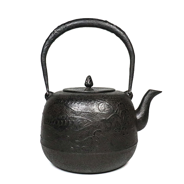 【薰山工房】棗型 櫻鮭 鐵壺2L