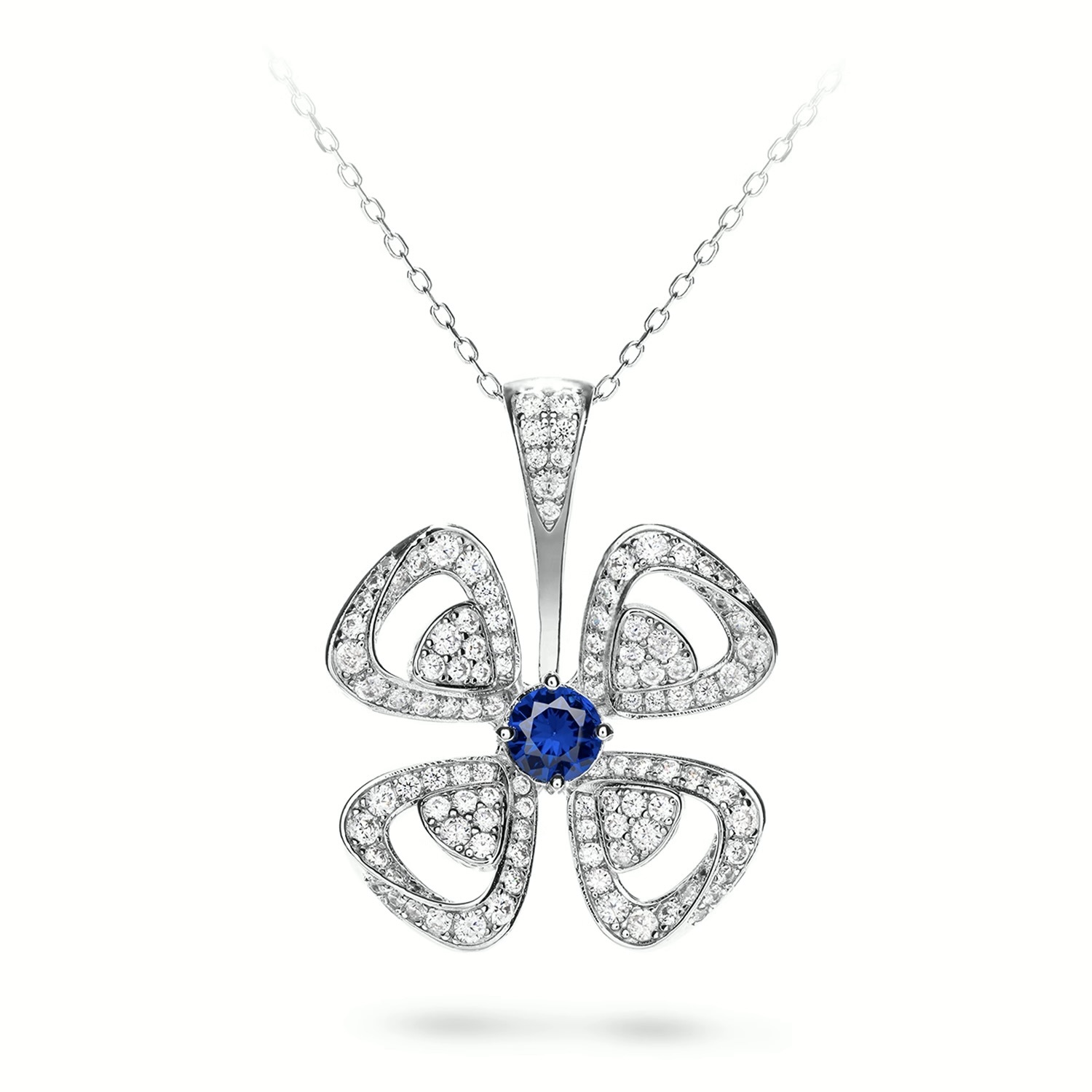 藍風車項鍊  925銀項鍊