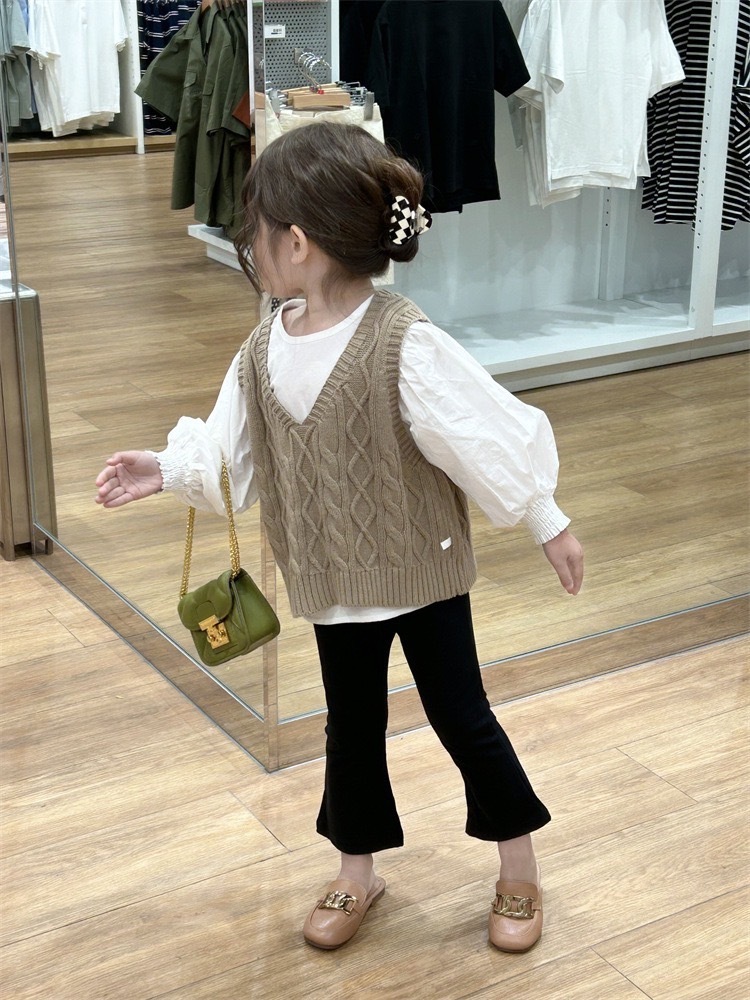 寬版針織百搭麻花背心