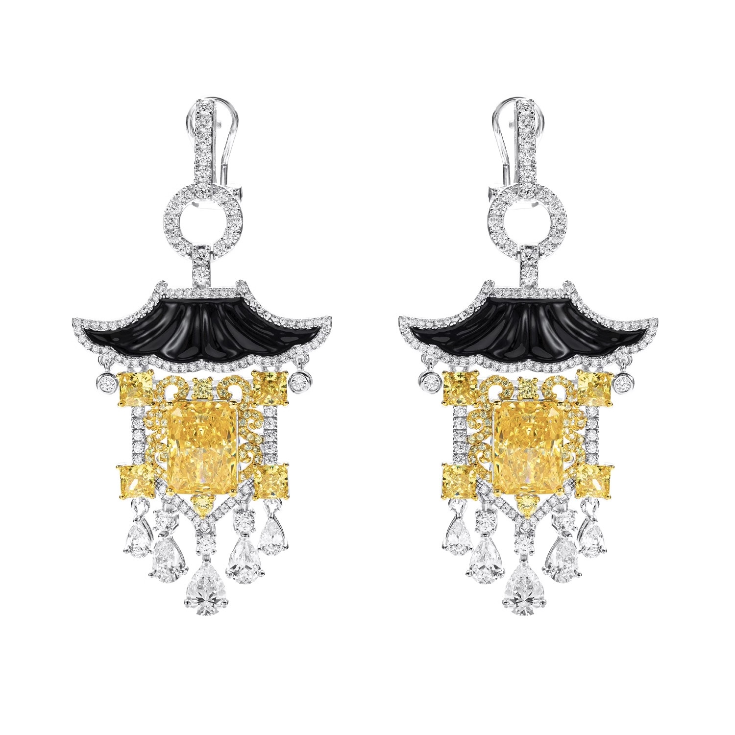 宮燈耳釘  925銀耳釘