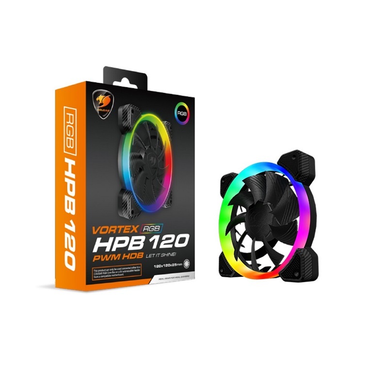 米特3C數位–COUGAR 美洲獅 VORTEX RGB HPB 120 單入散熱風扇/CF-V12HB-RGB