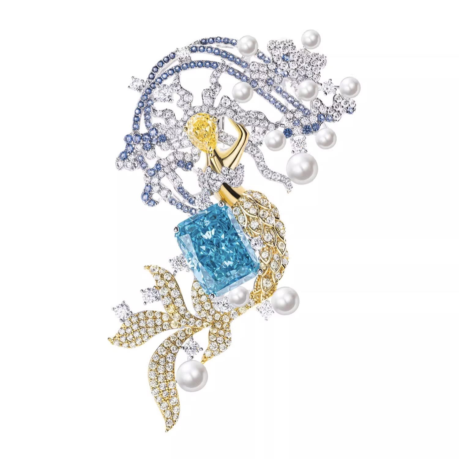 海的女兒胸針 925銀胸針