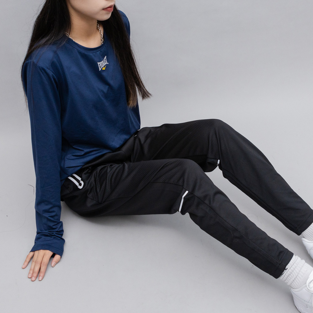 EVERLAST 長褲 黑色 針織 休閒 運動長褲 女 4952120220