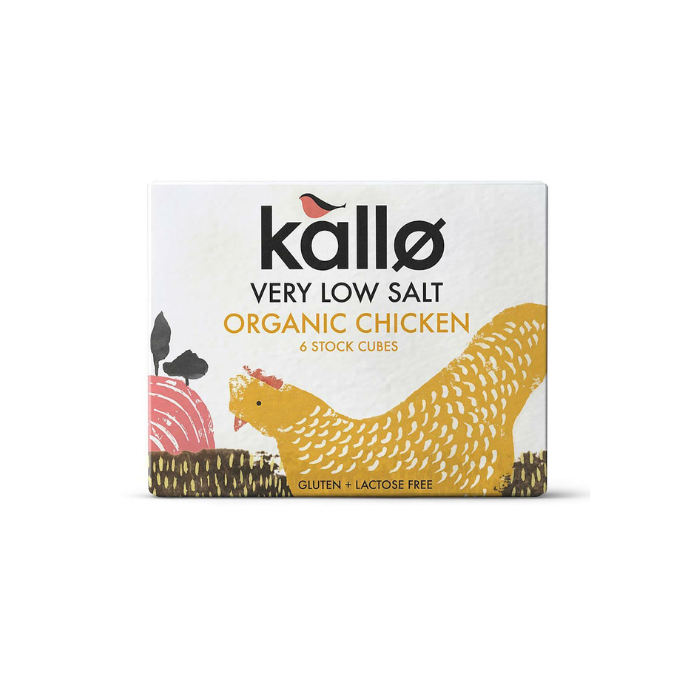 【包裝破爛】Kallo 有機極低鹽雞肉湯粒  (6粒) (70402)