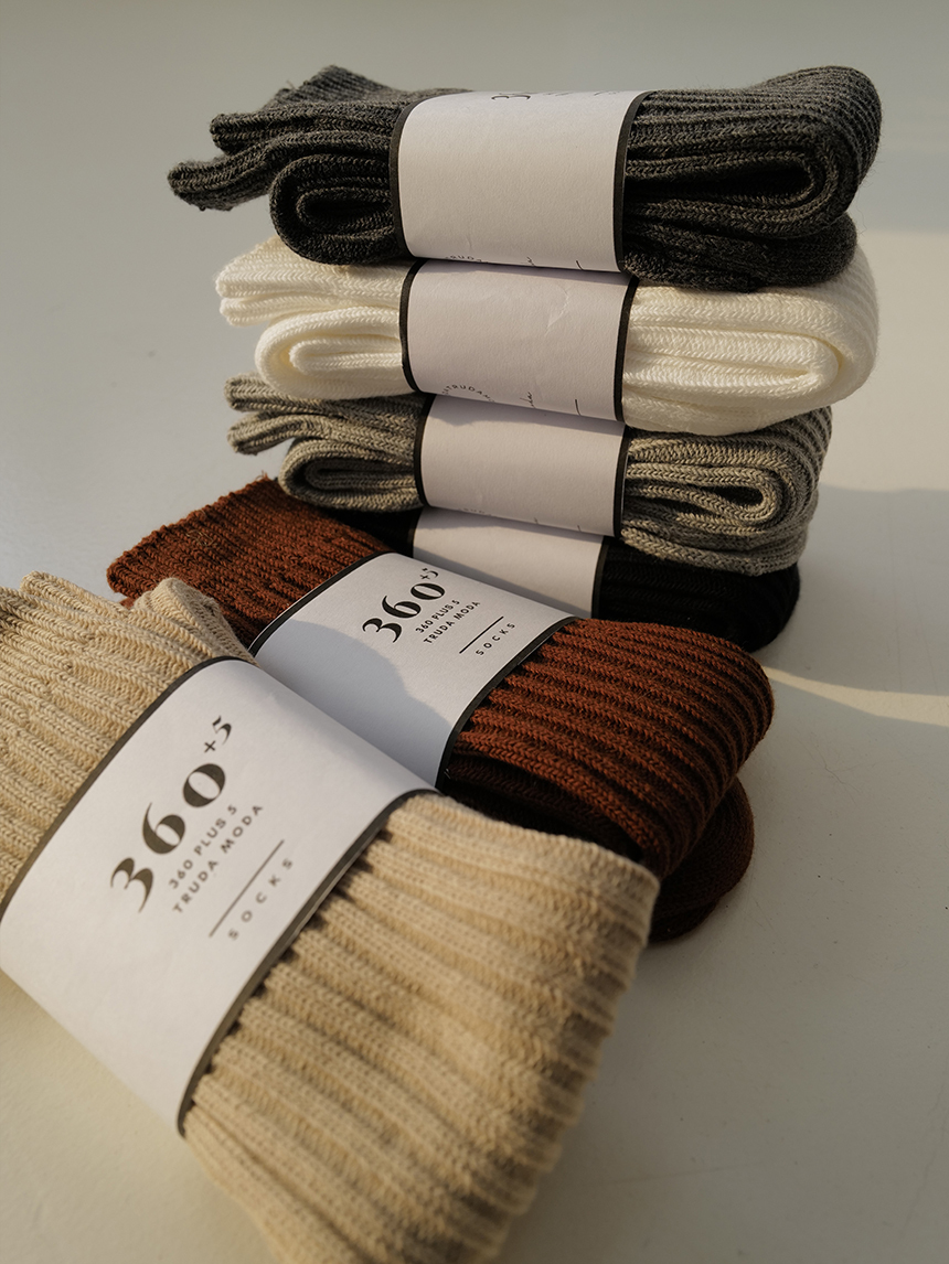 360⁺5 一襪兩穿高筒堆堆襪*6色