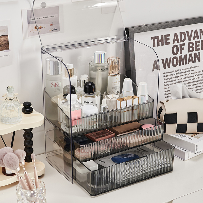 《3333》多功能桌面帶蓋壓克力收納化妝盒