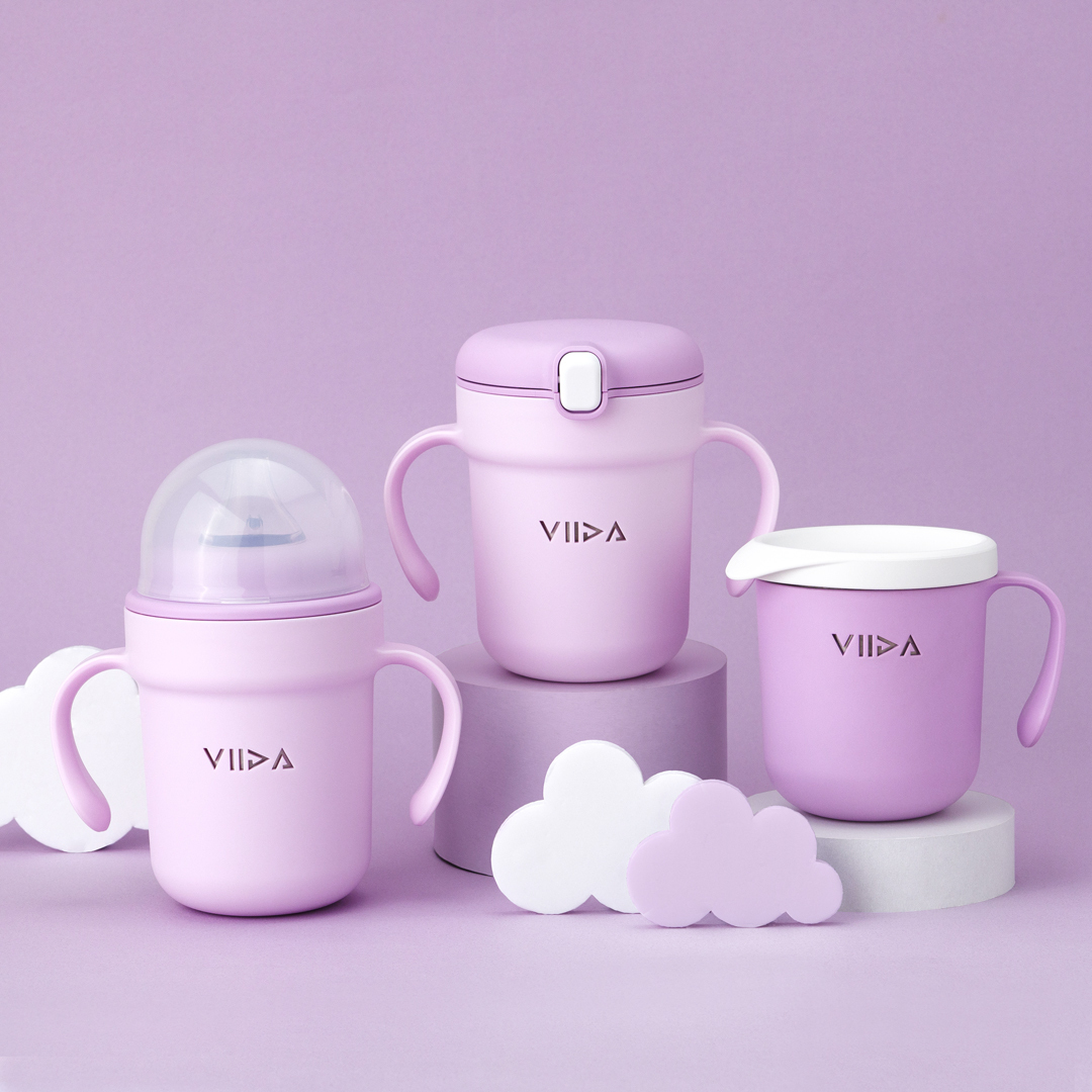 VIIDA SOUFFLÉ 三階段抗菌不鏽鋼學習杯組 多種顏色