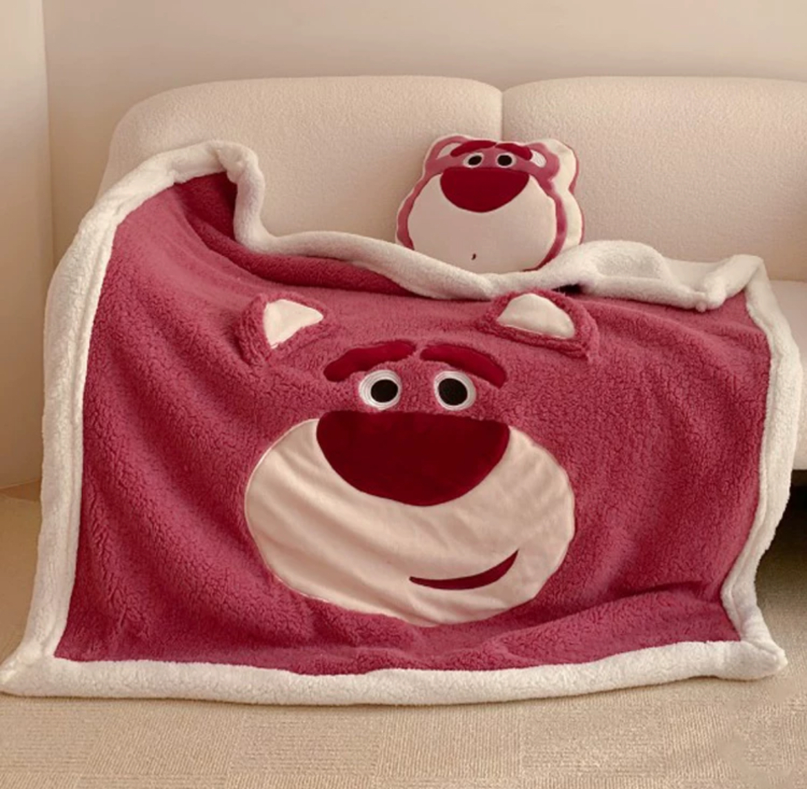 （最後現貨!!!!!）一條免運！Disney 迪士尼 正版授權 雙面羊羔毛毛毯 送抱枕  保暖毯 厚保暖 被子 毯子