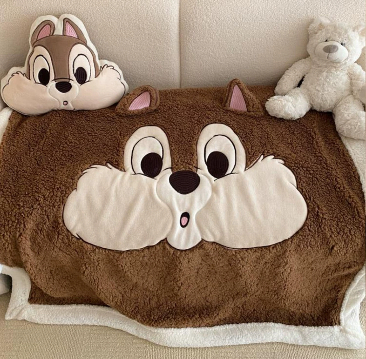 （出清大降價!!!!!）Disney 迪士尼 正版授權 雙面羊羔毛毛毯 送抱枕  保暖毯 厚保暖 被子 毯子