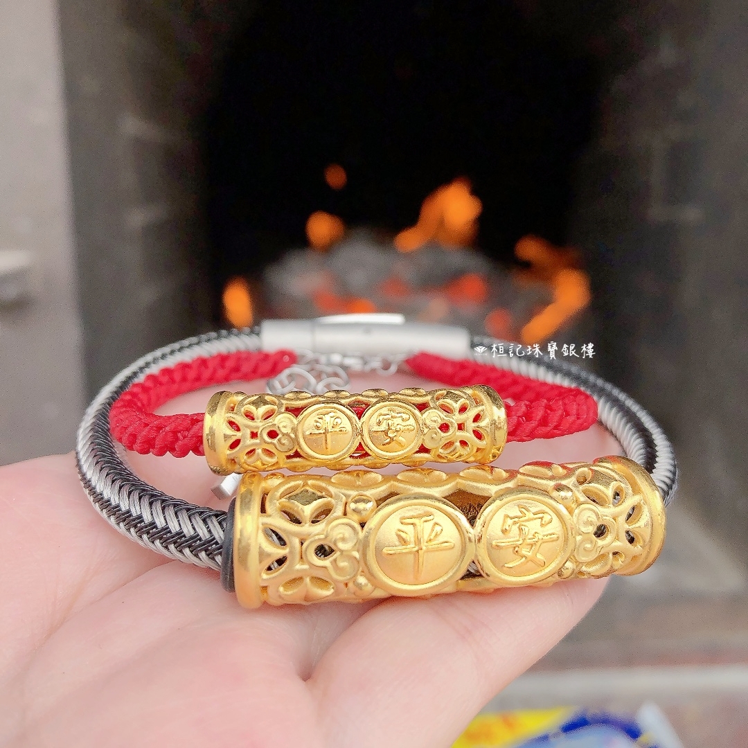 白沙屯媽祖 包管平安錢超多 情侶編織金手鍊