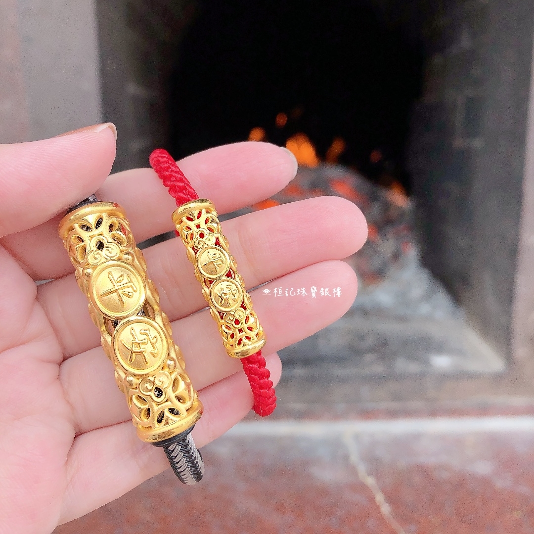 白沙屯媽祖 包管平安錢超多 情侶編織金手鍊