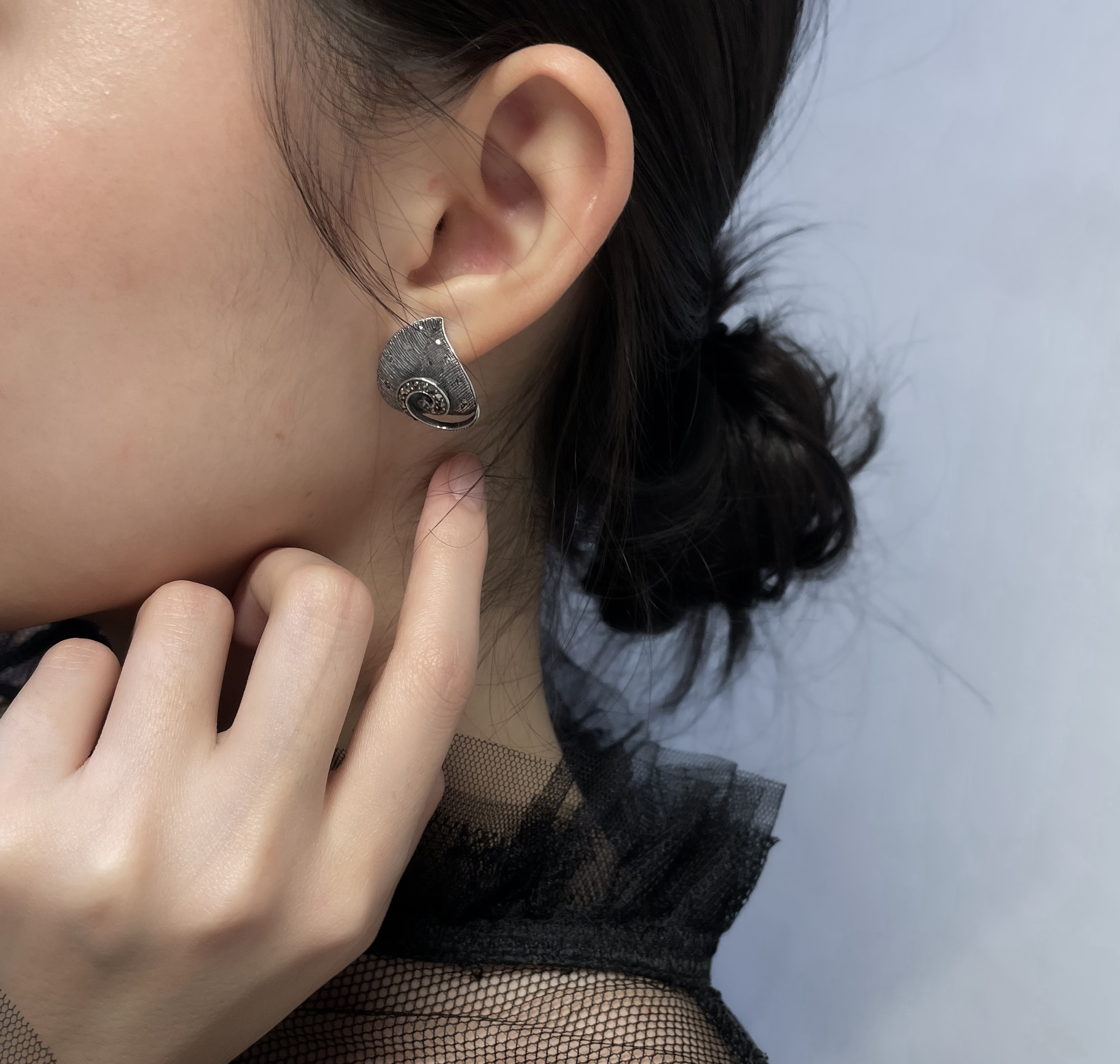 貝殼馬克賽耳環（OP0928）