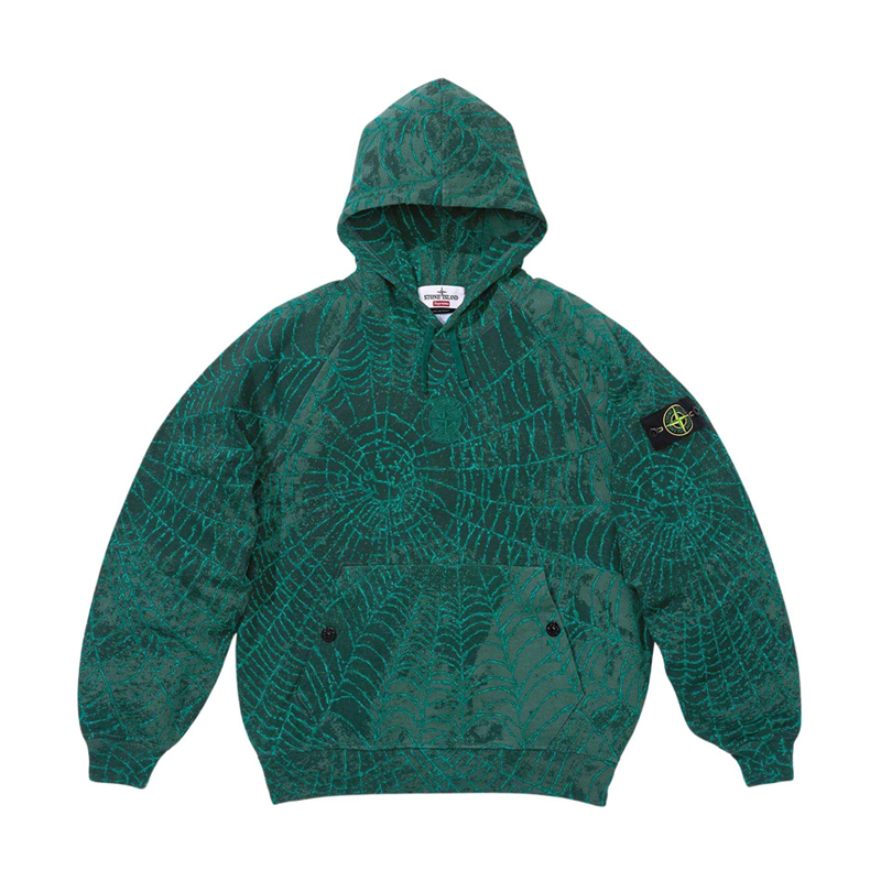 SUPREME STONE ISLAND HOODED SWEATSHIRT (FW23) DARK GREEN SUP-422 [台灣現貨]