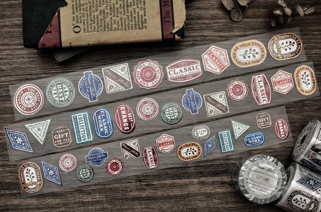 喵吉星．Gift Label 禮物標籤 4cm霧面PET膠帶 <整捲/分裝>