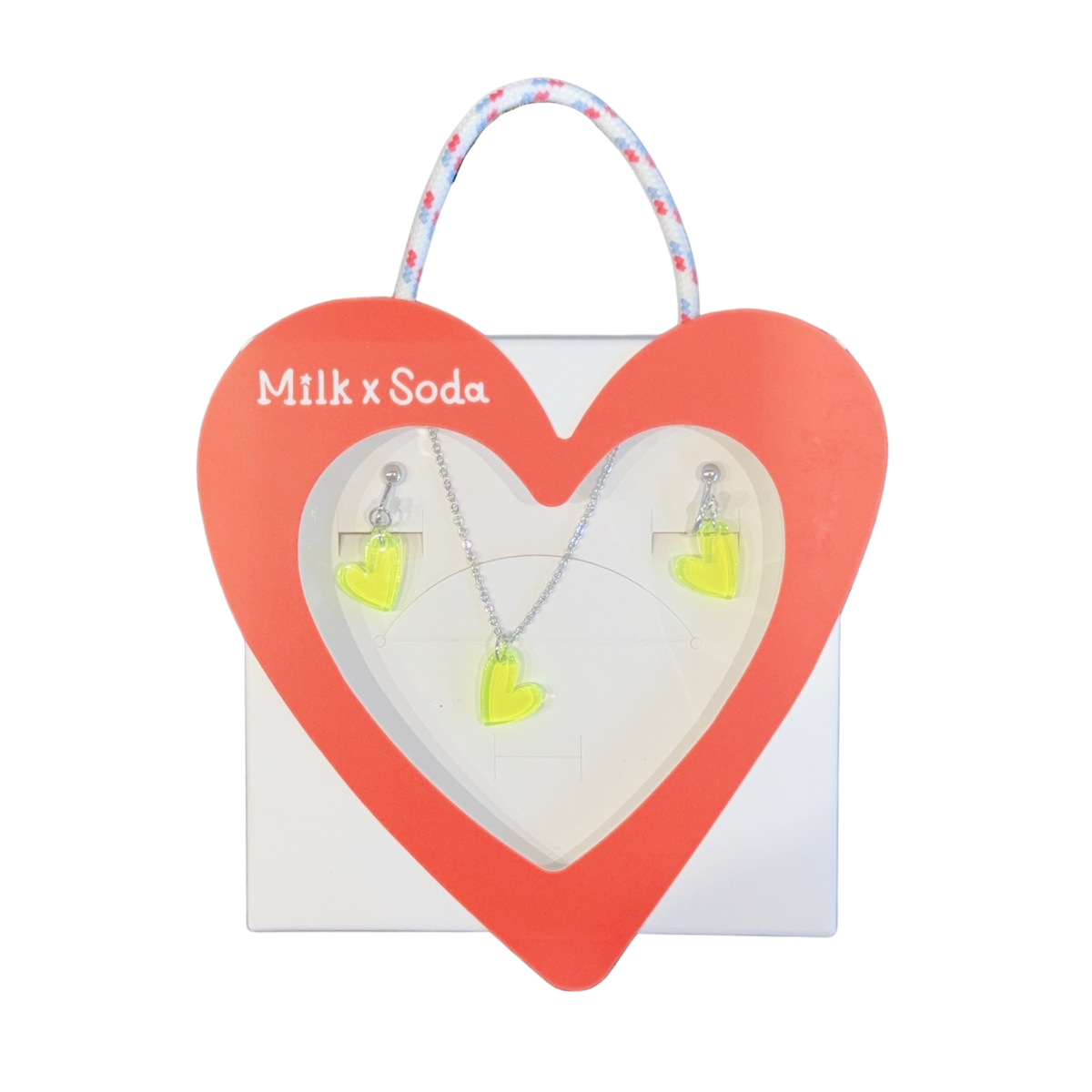 〖 Milk x Soda 〗愛心耳環項鍊飾品組