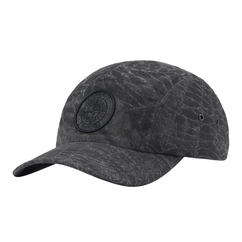 SUPREME X STONE ISLAND CAMP CAP BLACK FW23H3-BK [台灣現貨]