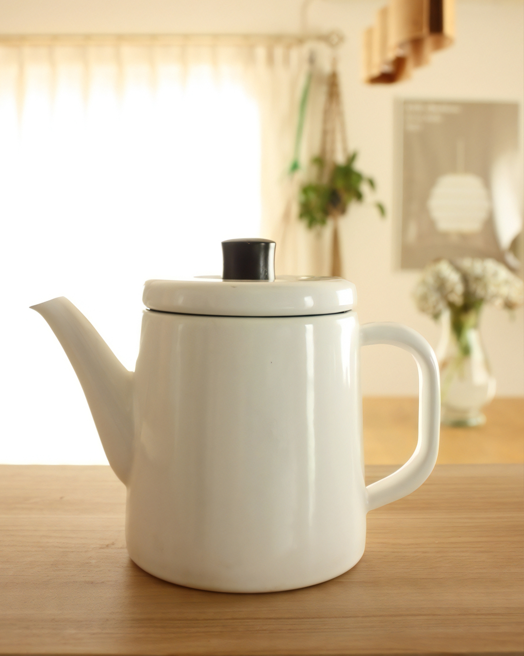 Pottle Enamel Kettle Pot 1.5L White｜Noda Horo