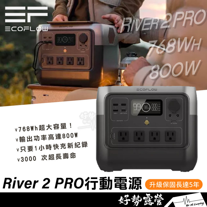 八月特價ECOFLOW River 2 PRO 行動電源/儲能電源768Wh