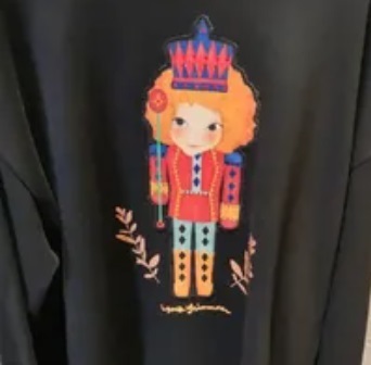 [S] YSW TOY SOLDIER SUNNY PRINT SWEAT SHIRT,BLACK, H4WSW12BKSNF (SYW239)