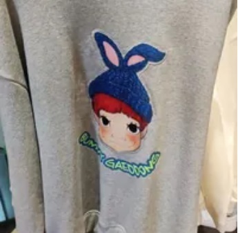 [S] YSW BUNNY GAEDDONGI PRINT SWEAT SHIRT,GREY, I4WSW39GYGDF (SYW240)