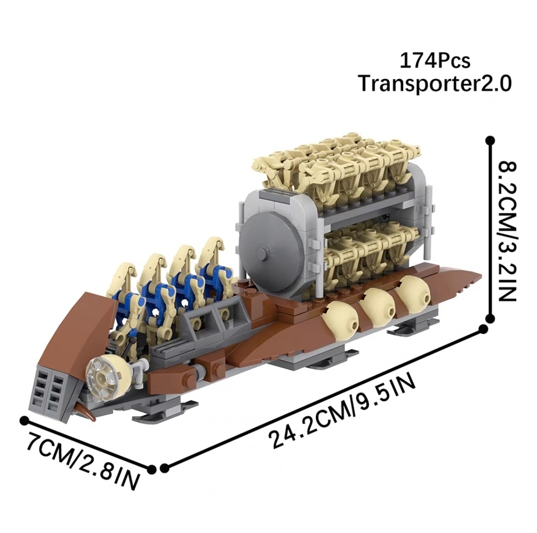 MOC Transporter Star Wars Buildings Set Fit Lego NO BOX MOC2200A