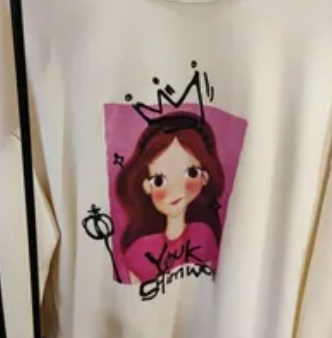 [S] YSW LUNA PRINT SWEAT SHIRT,CREAM, I4WSW41IVLN (SYW242)