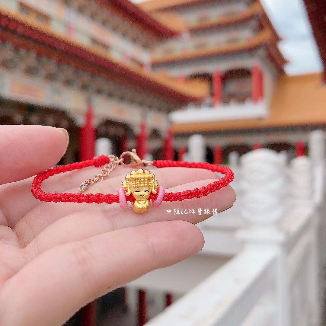 白沙屯媽祖 媽祖(迷你) 黃金項鍊/玫瑰金色鋼項鍊/編織金手鍊