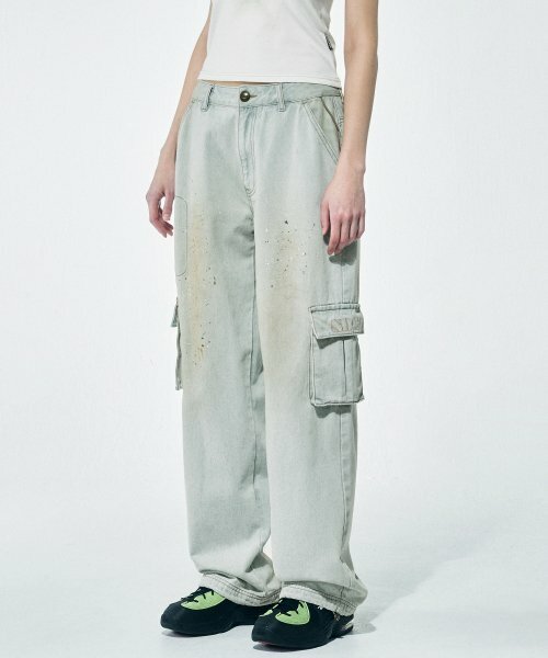 (SCULPTOR) Acid Cargo Jogger Pants Dirty Wash