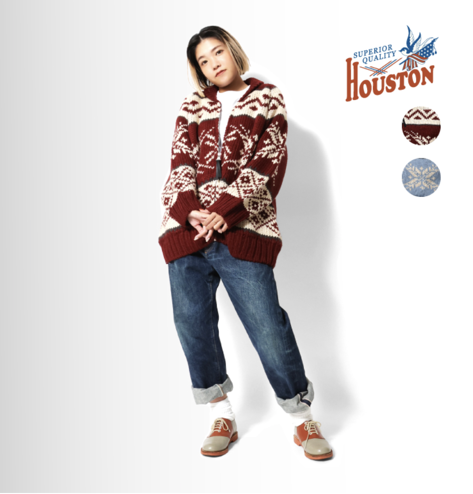 HOUSTON woman  COWICHAN ZIP SWEATER / Red