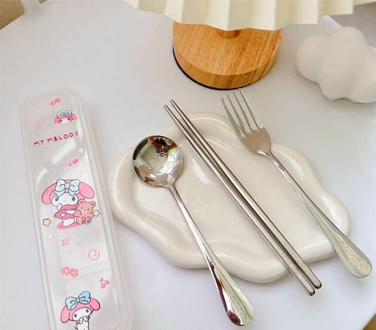 Sanrio兒童卡通不鏽鋼套裝