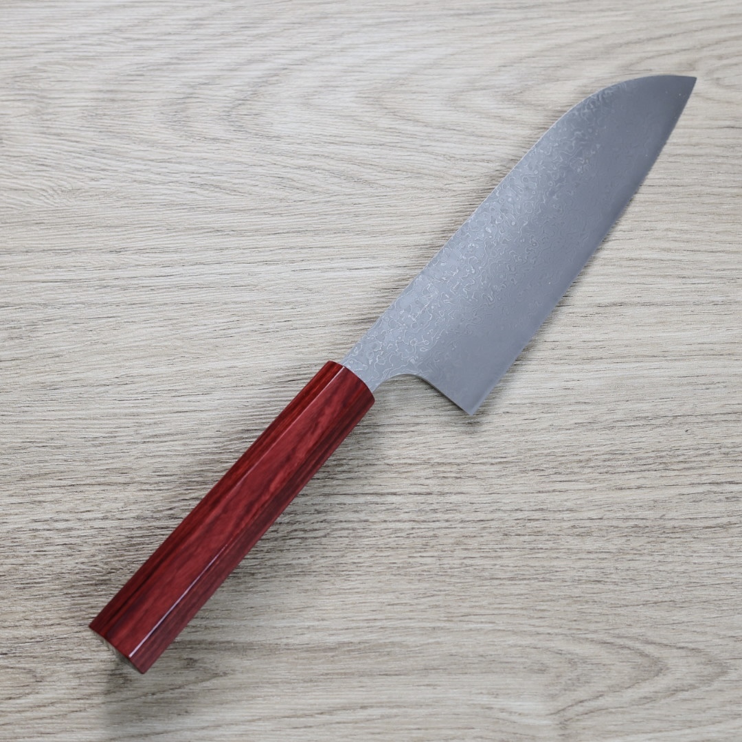 小林包丁 三德刀 170mm SG2粉末HSS鋼 七角柄 大馬士革