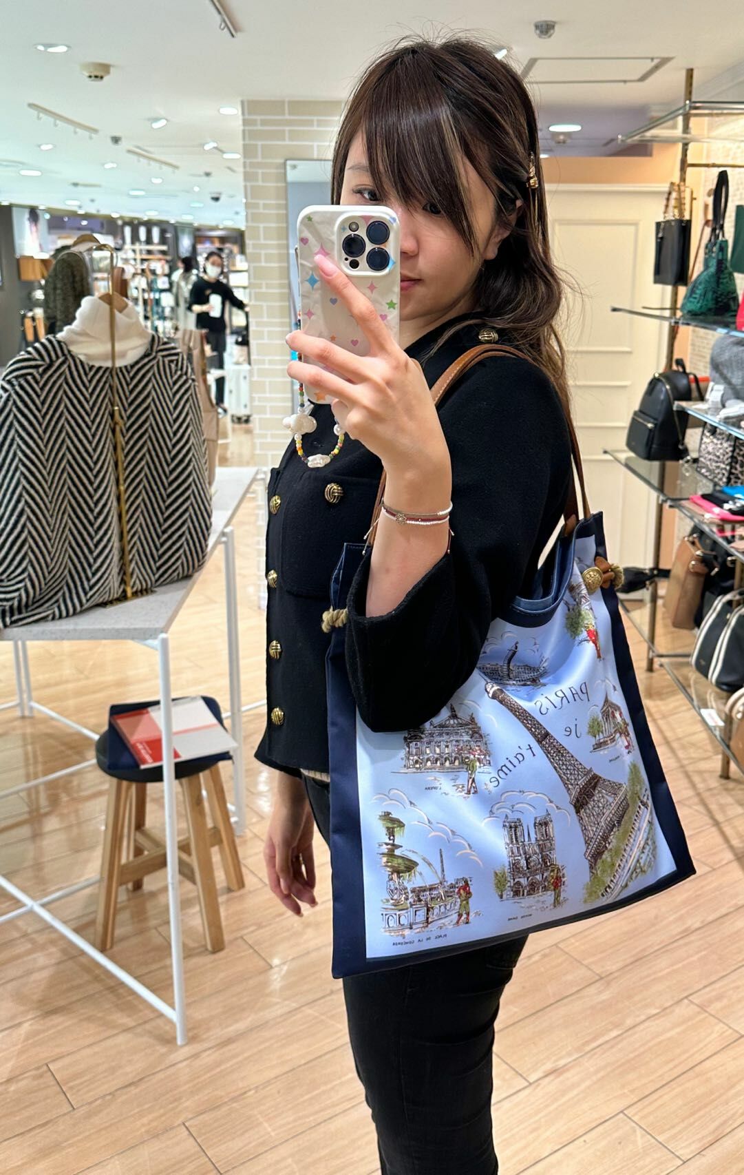 日本製包包 鐵塔圖畫 -M