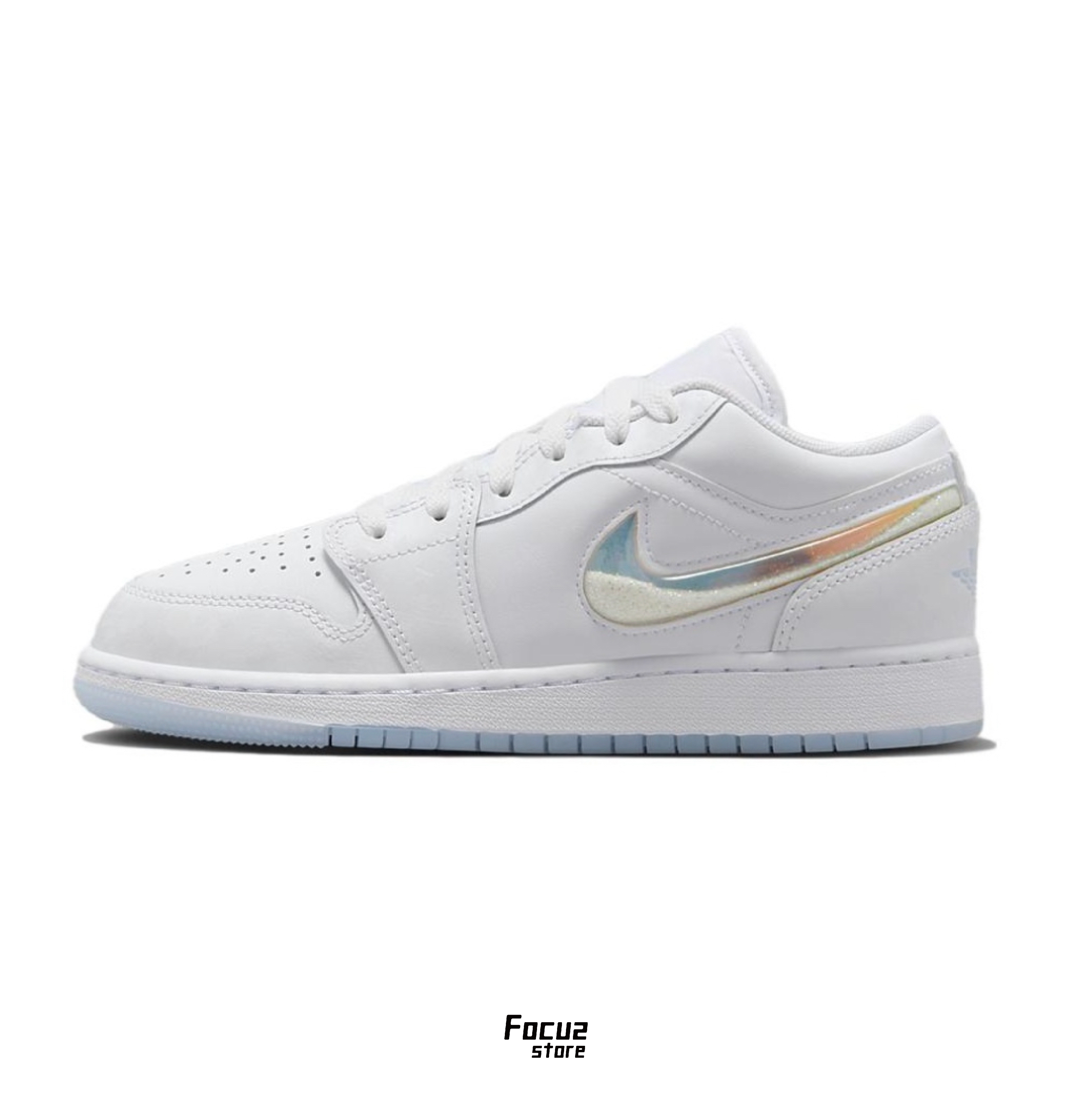 【Focus Store】現貨秒發 Nike Air Jordan 1 Low "Glitter Swoosh" 流沙 FQ9112-100