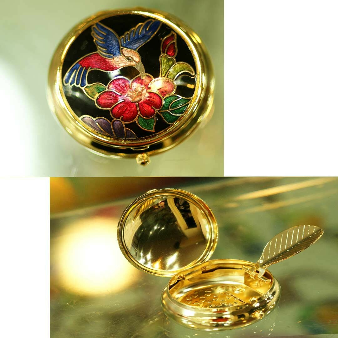 景泰藍旅行用隨身煙蒂盒-小圓‧蜂鳥(顏色隨機出貨)