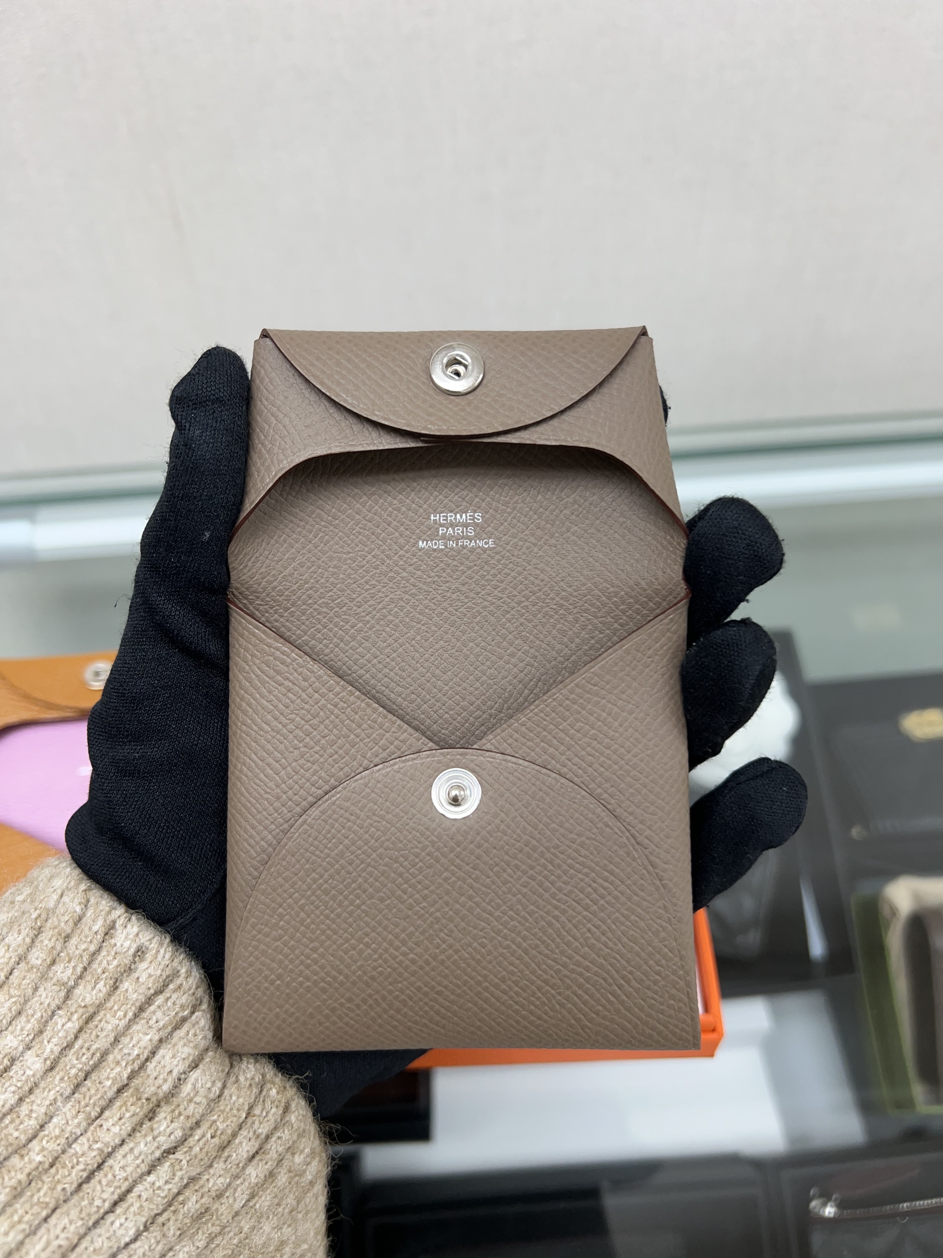 *Unused* Hermes bastia coin purse (Etoupe)