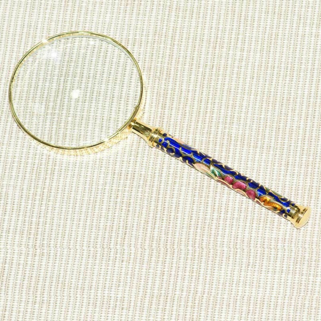 景泰藍L放大鏡(顏色隨機出貨)
