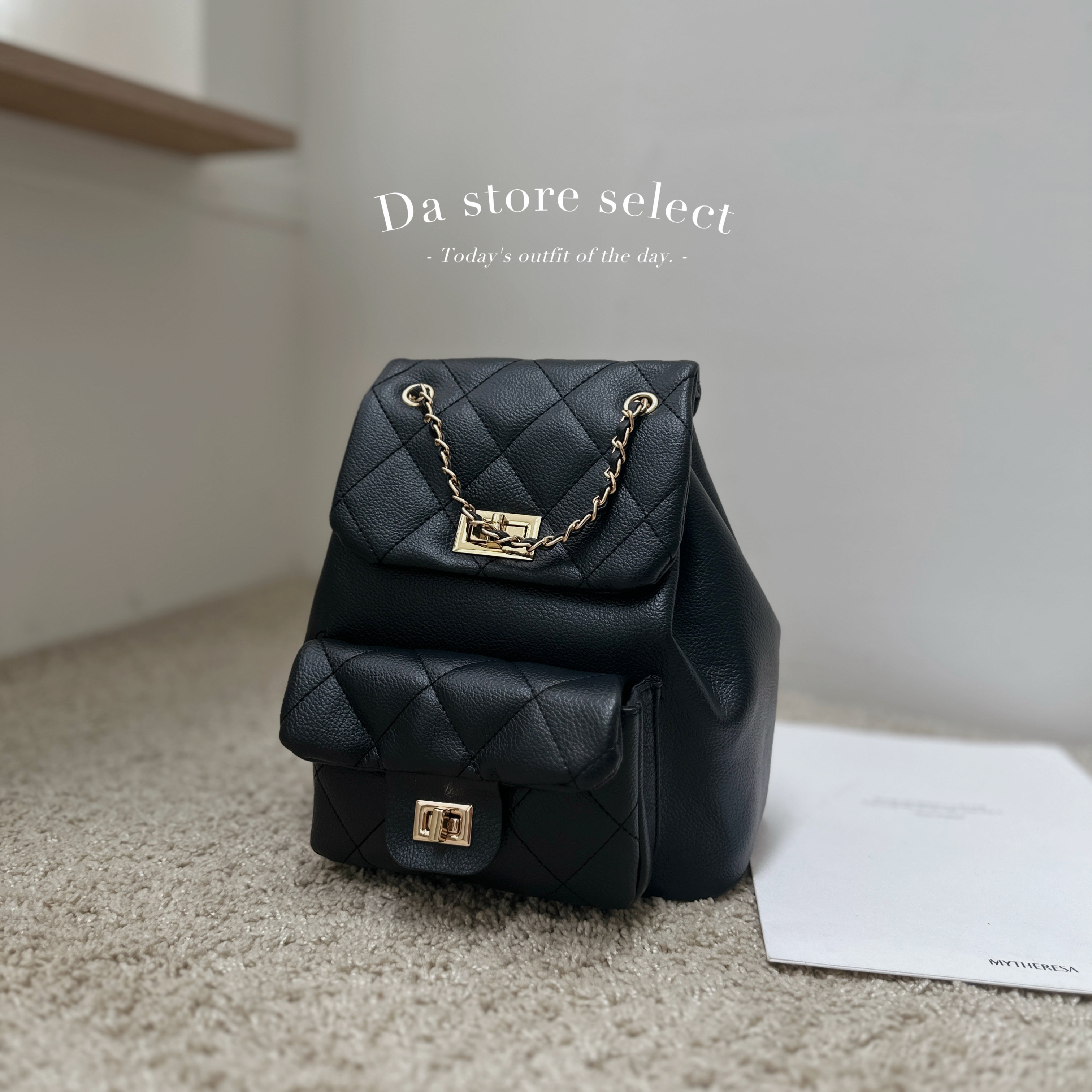 高級小香風金鍊兩用後背包/二色