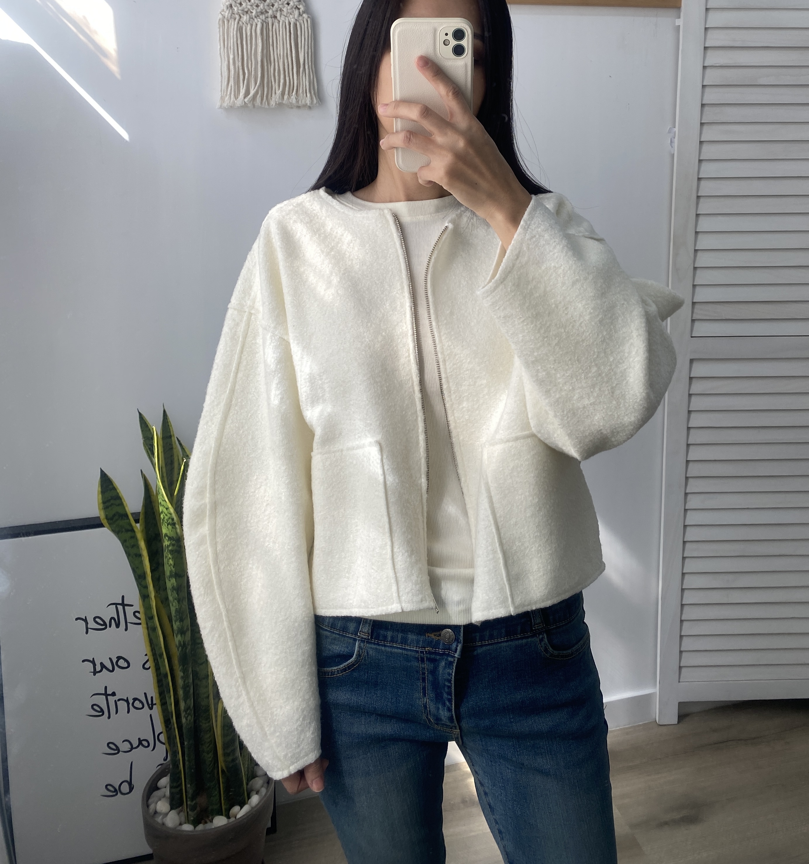 現貨 拋袖款圈圈布外套