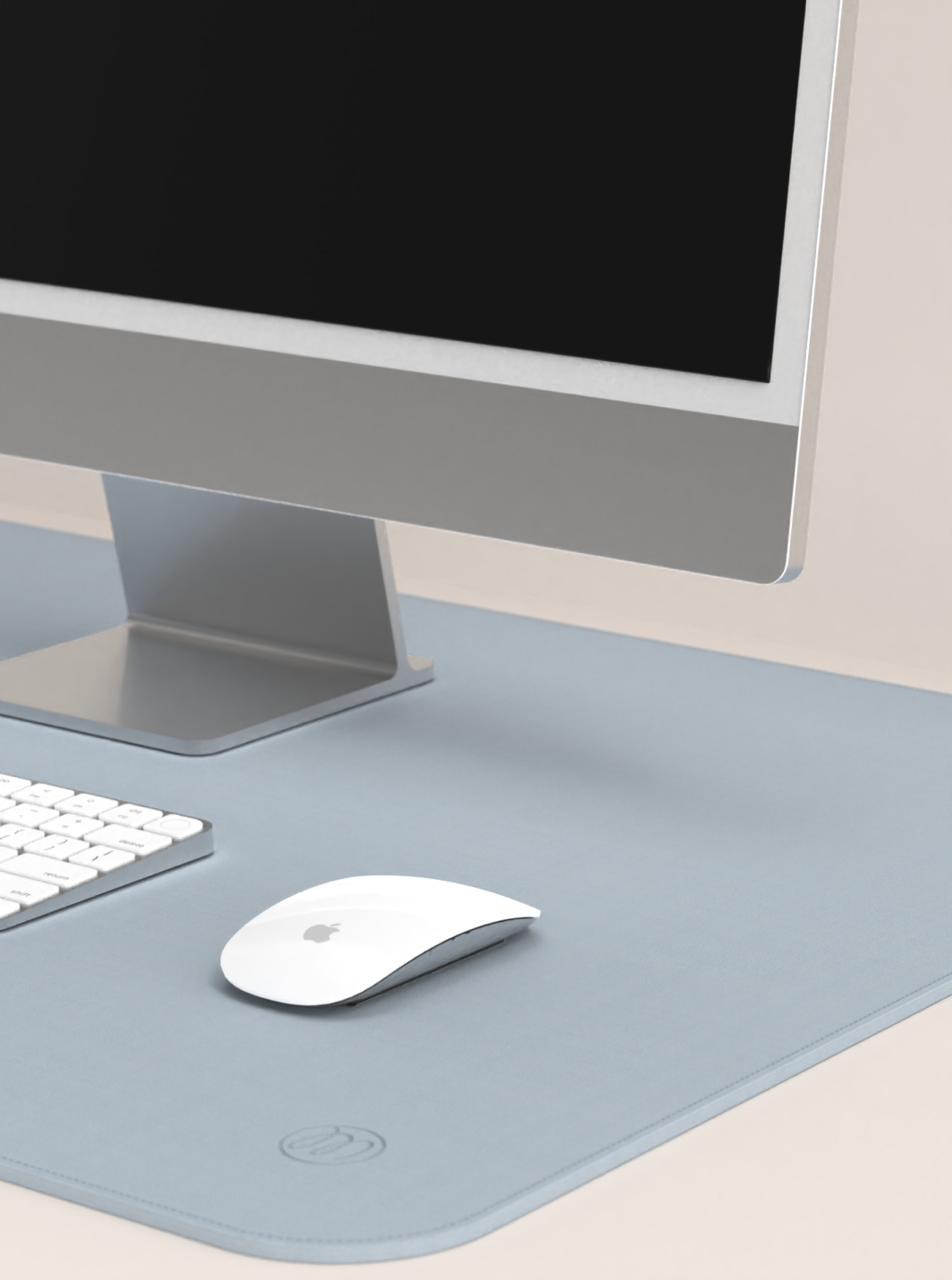 OneMore 品牌訂製皮革質感桌墊 / 寶寶藍 /