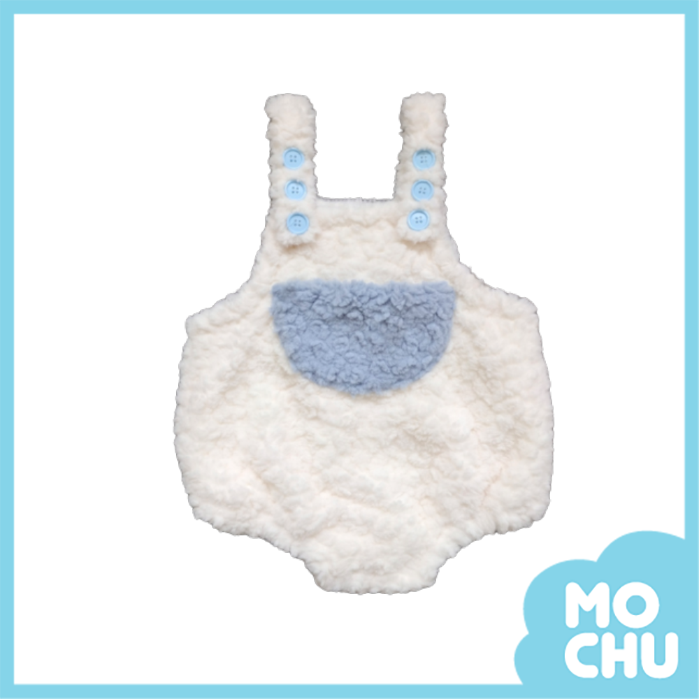 藍口袋吊帶加絨包屁衣