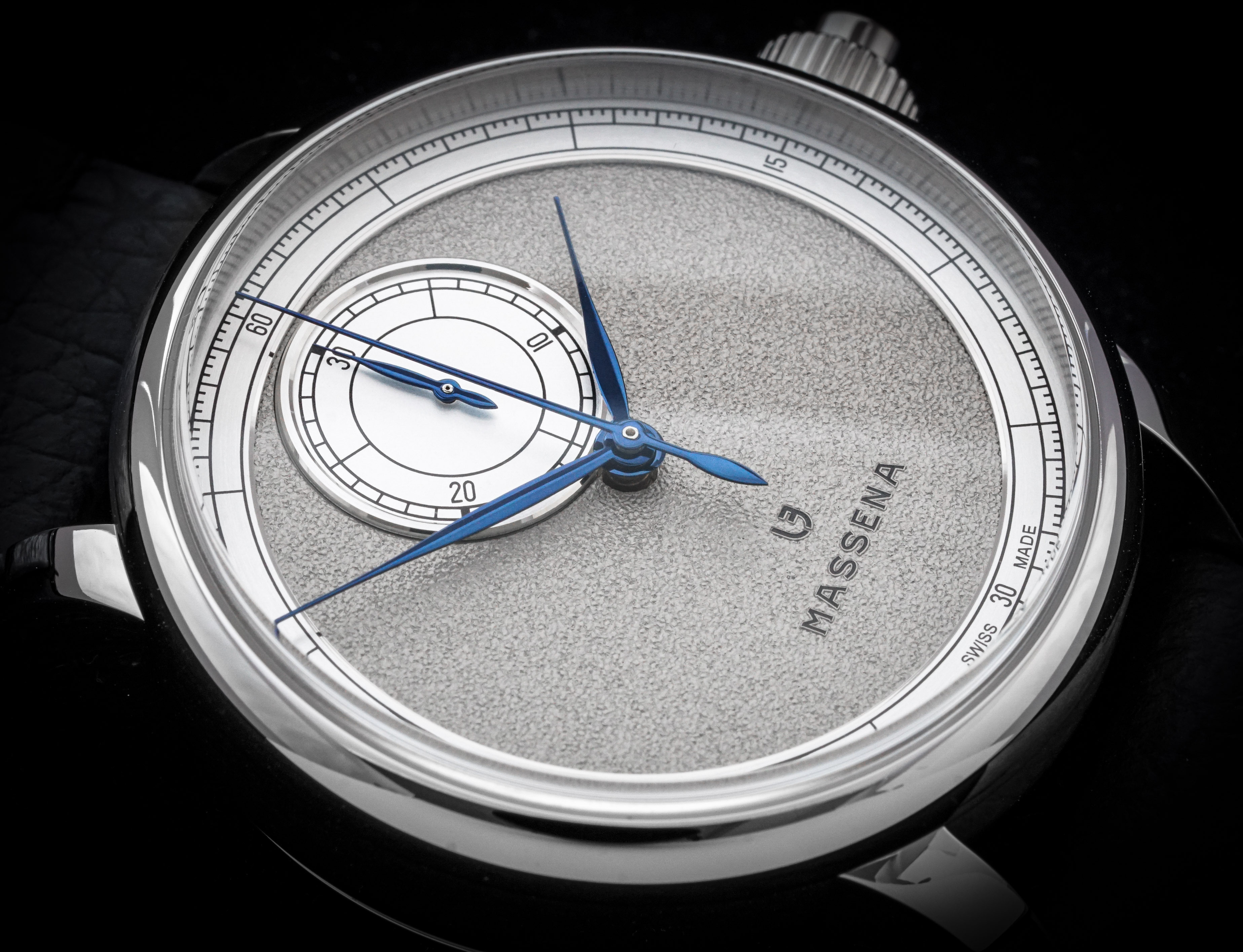 聯名款 Collaboration｜Le Chronographe Monopoussoir Louis Erard x Massena LAB  (Silver)